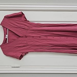 Mauve/Pink Cotton:On Midi Dress